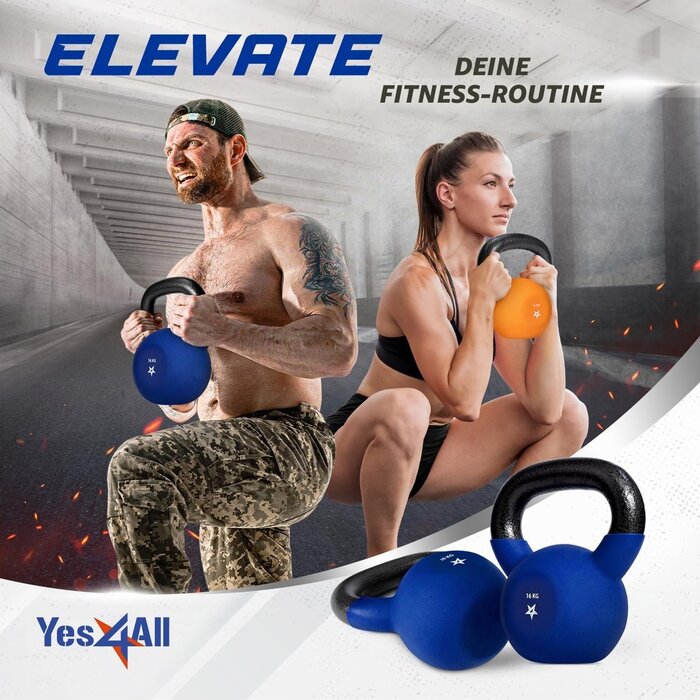 Gusseisen Kettlebell mit Neopren-Überzug - bis zu 29% Rabatt sparen