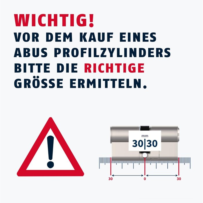 Profil-Doppelzylinder 30/30 mm inkl. 5 Wendeschlüssel - bis zu 32% günstiger