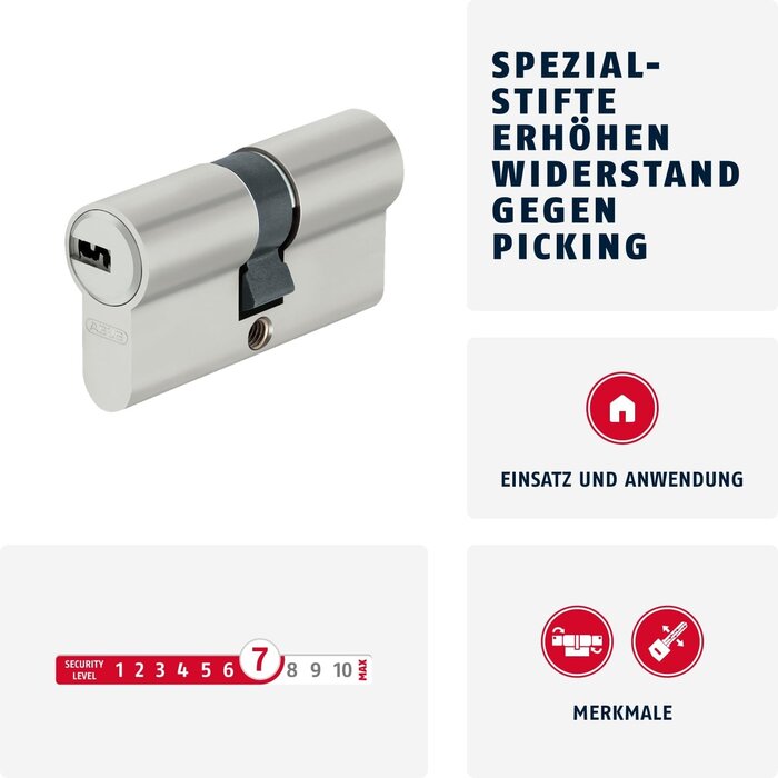 Profil-Doppelzylinder 30/30 mm inkl. 5 Wendeschlüssel - bis zu 32% günstiger