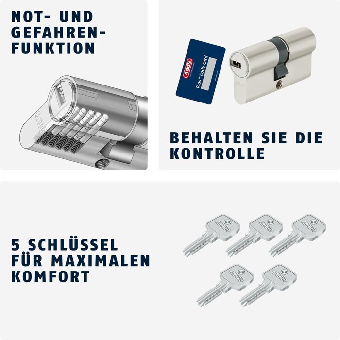 Profil-Doppelzylinder 30/30 mm inkl. 5 Wendeschlüssel - bis zu 32% günstiger