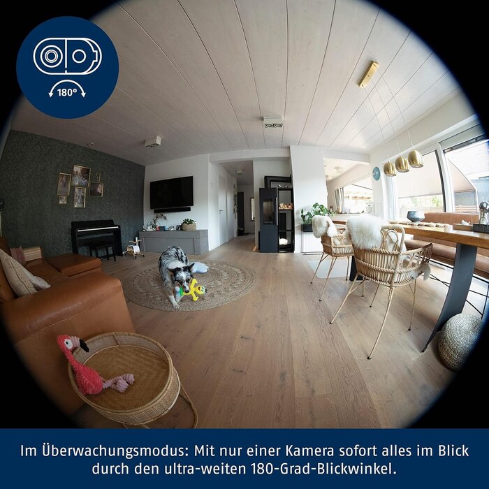 WLAN-Innenkamera mit 180°-Sichtfeld & Privatsphäre-Modus - bis zu 34% sparen
