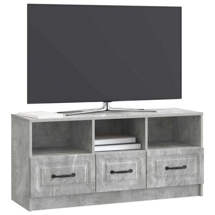 Vidaxl TV-Lowboard in Betongrau mit 3 Schubladen - Outlet-Angebot bis zu 34% sparen
