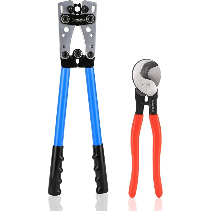 Kabelschuh-Crimpzange Set 6-50 mm² inkl. 60 Kabelschuhe - bis zu 32% reduziert