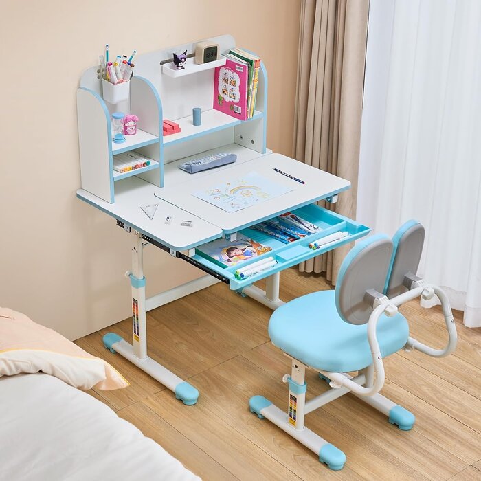 Vevor Ergonomisches Kinderschreibtisch-Set, höhenverstellbar - bis zu 35% sparen
