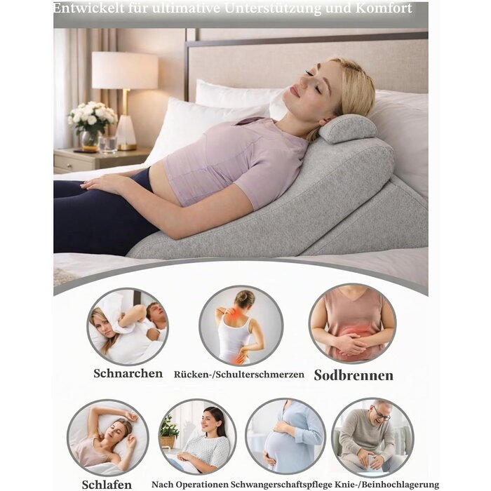 Amazon Ergonomisches Keilkissen 60x50x30 cm - Memory-Schaum - bis zu 28% reduziert