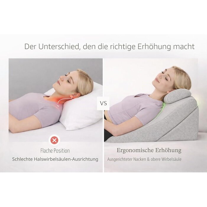Amazon Ergonomisches Keilkissen 60x50x30 cm - Memory-Schaum - bis zu 28% reduziert