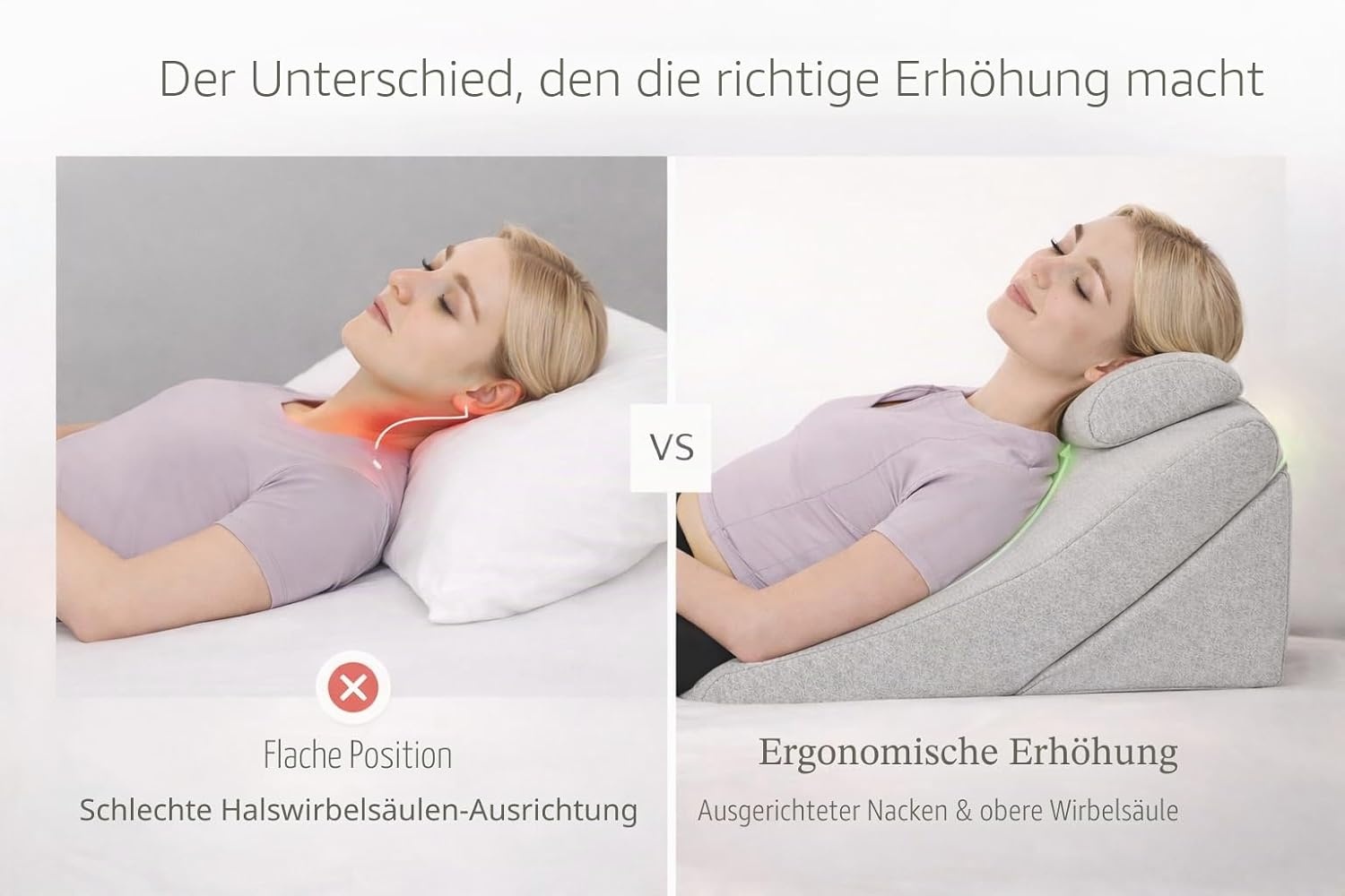 Amazon Ergonomisches Keilkissen 60x50x30 cm - Memory-Schaum - bis zu 28% reduziert