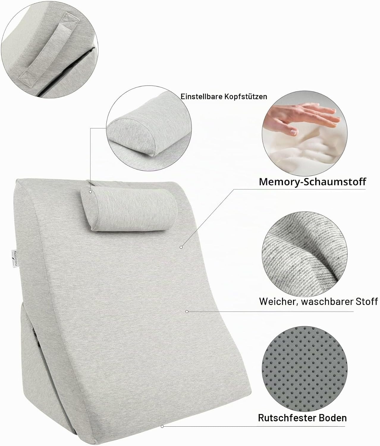 Amazon Ergonomisches Keilkissen 60x50x30 cm - Memory-Schaum - bis zu 28% reduziert