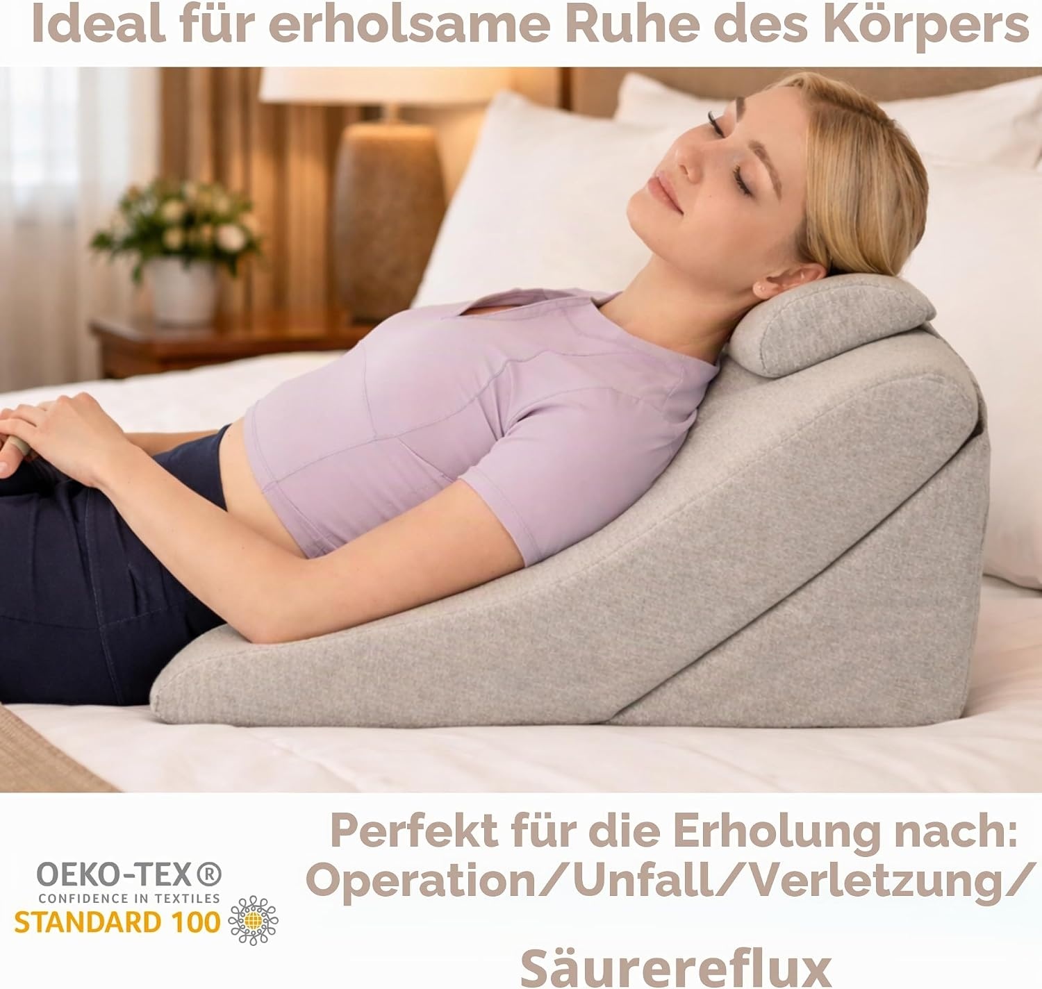 Amazon Ergonomisches Keilkissen 60x50x30 cm - Memory-Schaum - bis zu 28% reduziert