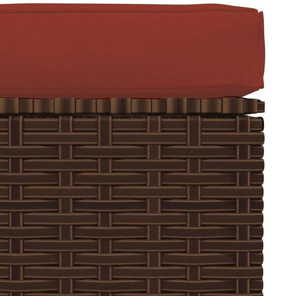 Vidaxl Garten-Fußhocker Poly-Rattan 70x70cm, Braun - bis zu 32% günstiger