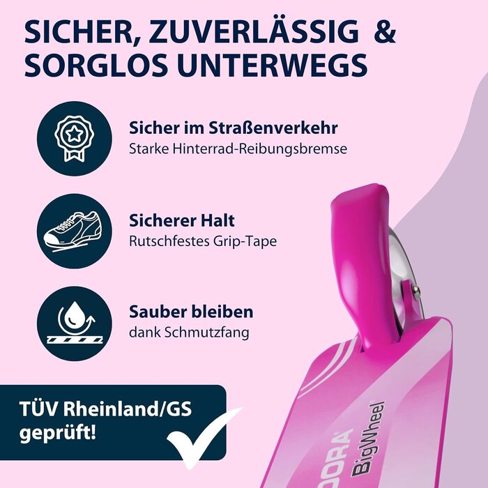 Kinderroller in Magenta, höhenverstellbar & klappbar - jetzt bis zu 34% Rabatt