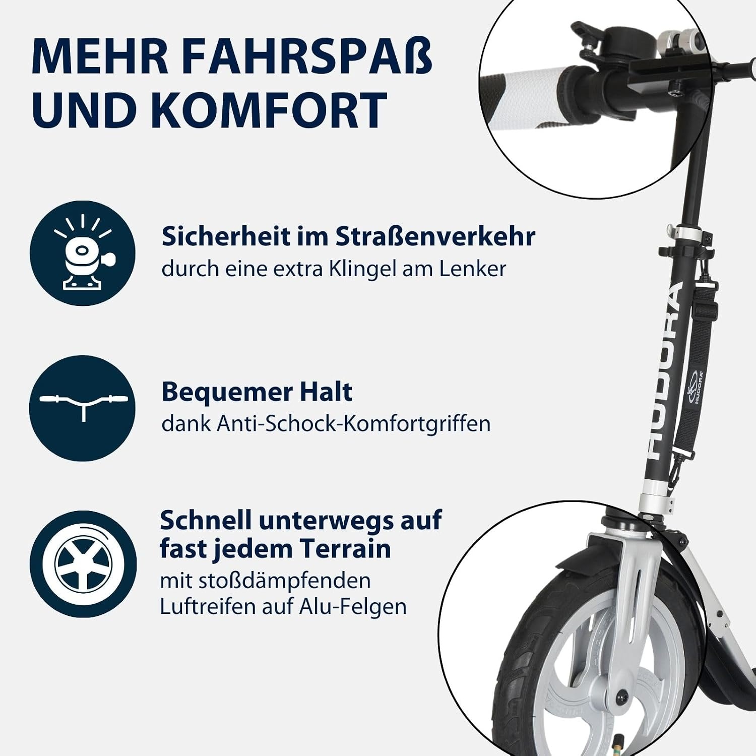 City-Scooter 230 mm mit Luftreifen - faltbar - bis zu 35% Rabatt