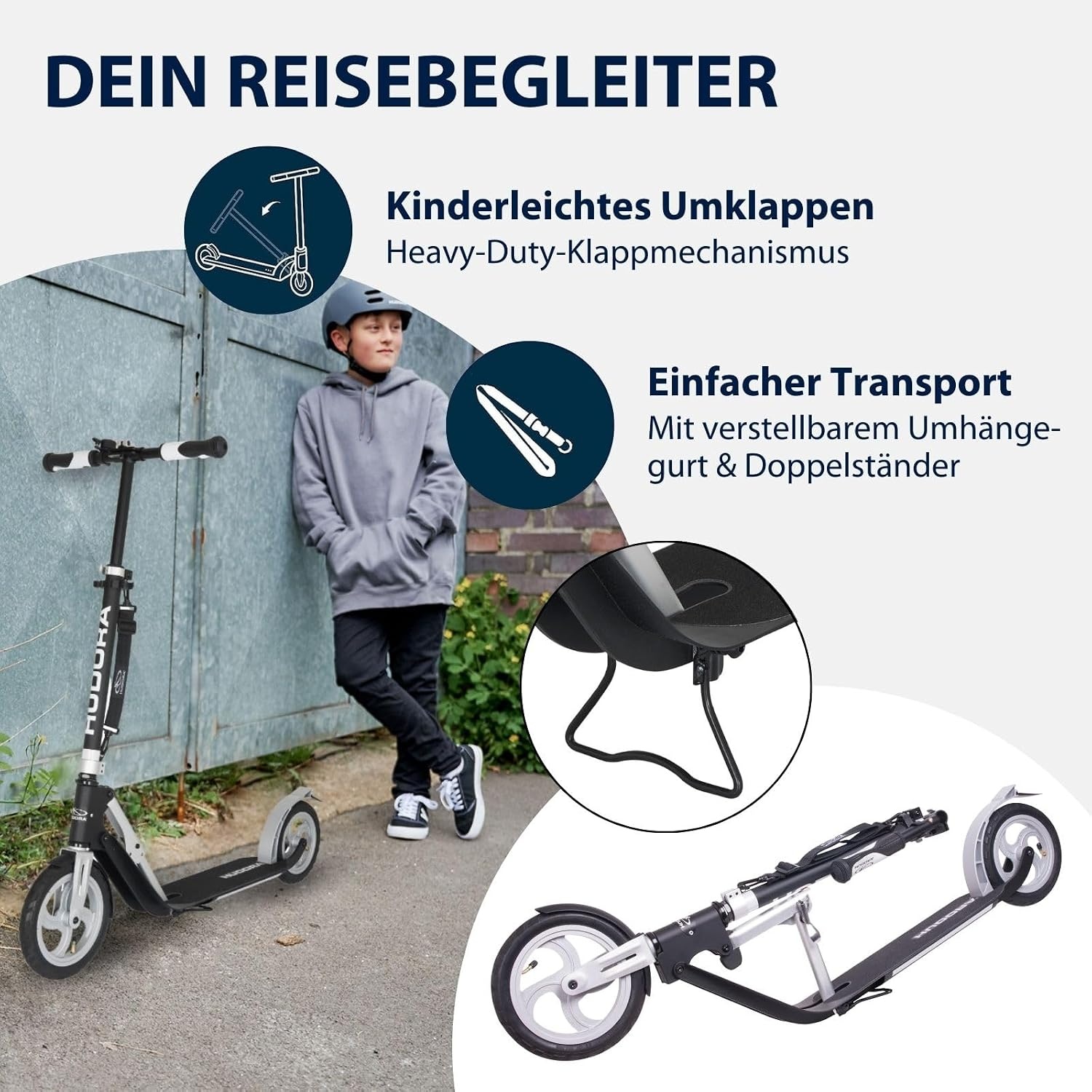 City-Scooter 230 mm mit Luftreifen - faltbar - bis zu 35% Rabatt