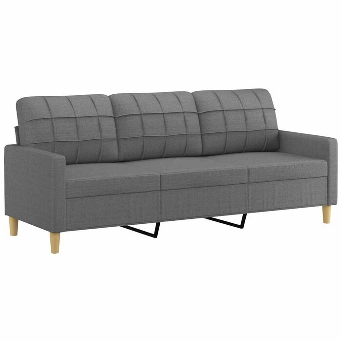 Vidaxl Modernes 3-Sitzer Sofa 180 cm Stoff Dunkelgrau - Jetzt bis zu 33% sparen