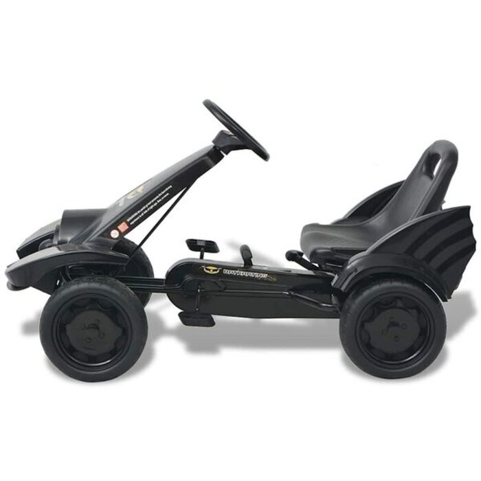 Vidaxl Go-Kart für Kinder mit verstellbarem Sitz - Schwarz - Bis zu 30% Rabatt