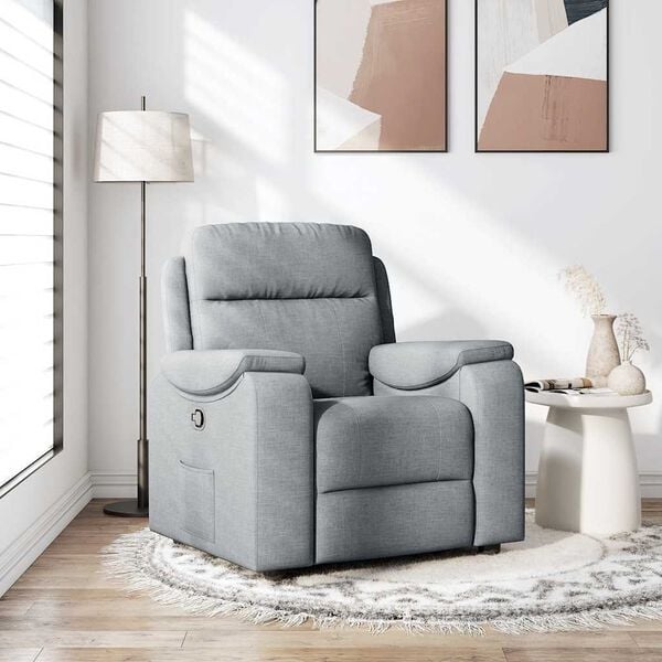 Vidaxl Gemütlicher verstellbarer Sessel in Hellgrau - bis zu 28% sparen