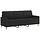 3-Sitzer Sofa 180 cm Stoff Schwarz - Jetzt bis zu 36% Rabatt sichern