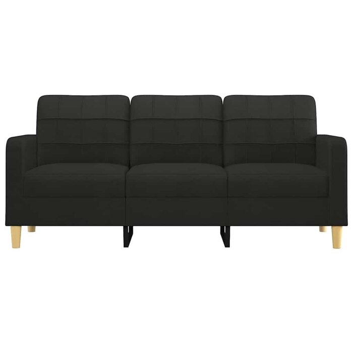Vidaxl 3-Sitzer Sofa 180 cm Stoff Schwarz - Jetzt bis zu 36% Rabatt sichern