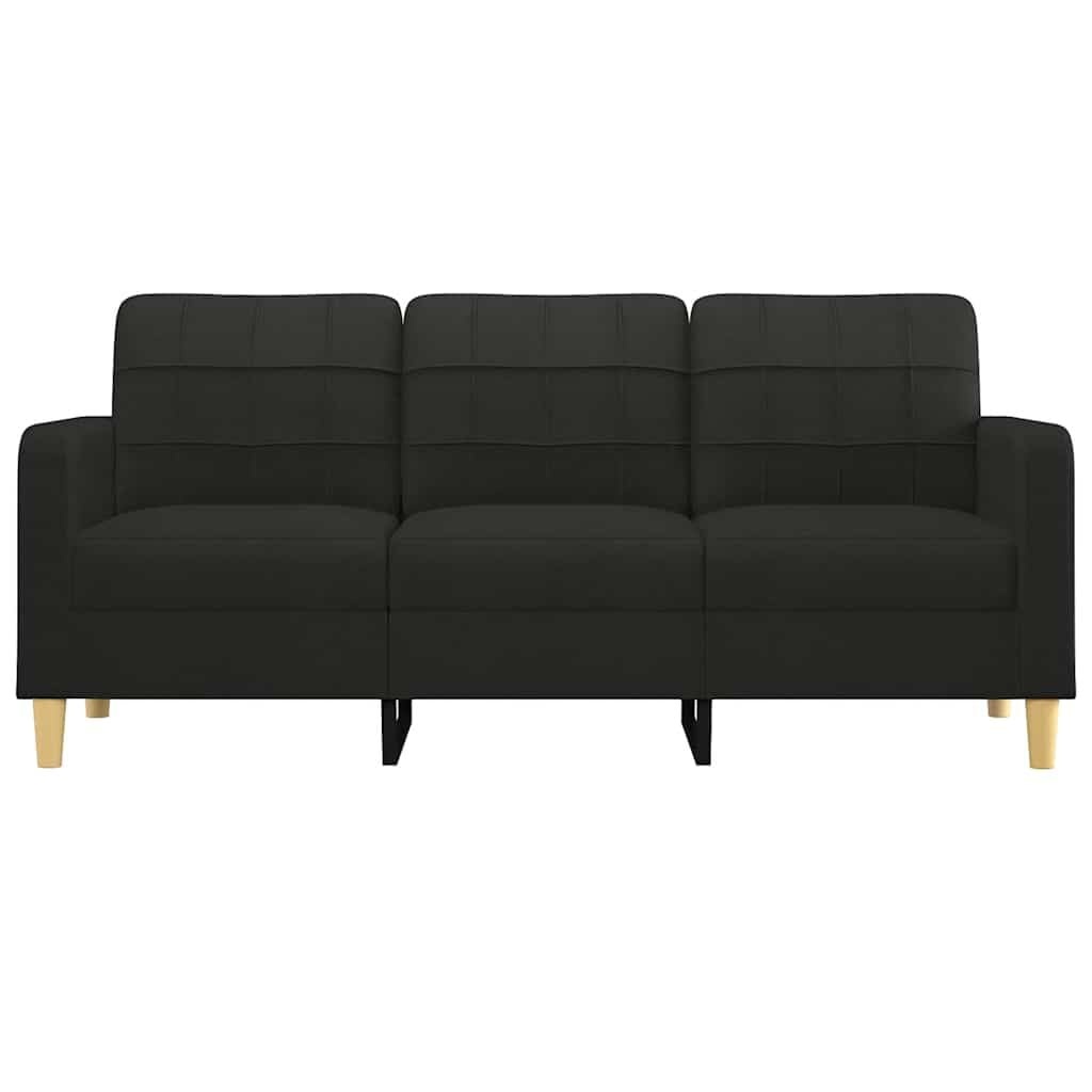 Vidaxl 3-Sitzer Sofa 180 cm Stoff Schwarz - Jetzt bis zu 36% Rabatt sichern