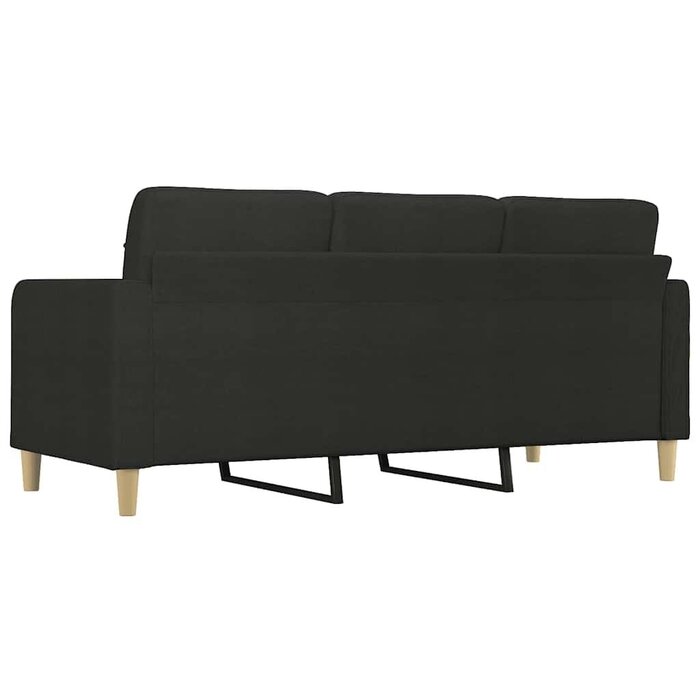 Vidaxl 3-Sitzer Sofa 180 cm Stoff Schwarz - Jetzt bis zu 36% Rabatt sichern