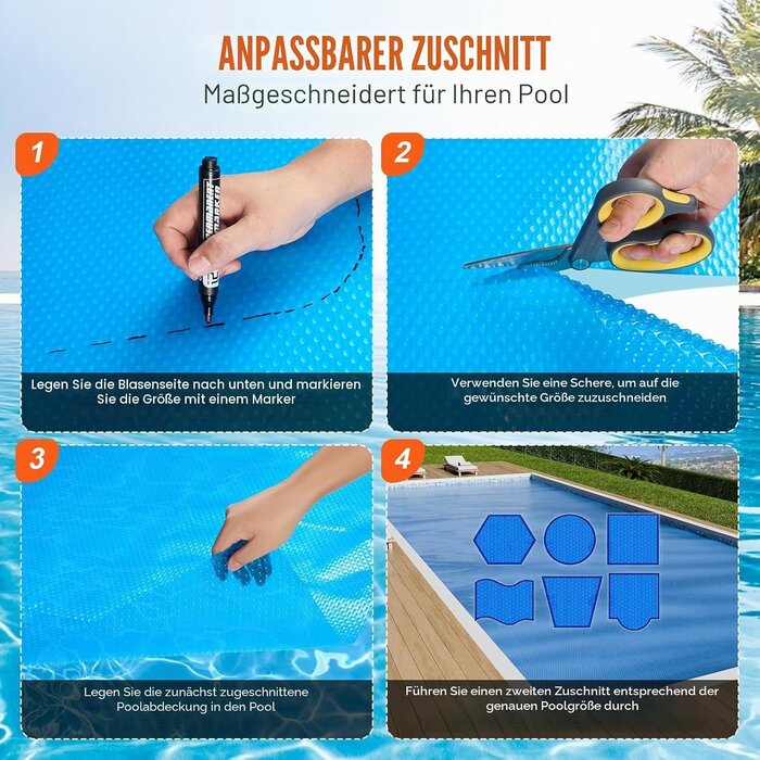 Solar-Poolabdeckung 11,0 x 5,49 m - Rechteckig - Outlet bis zu 35% Rabatt