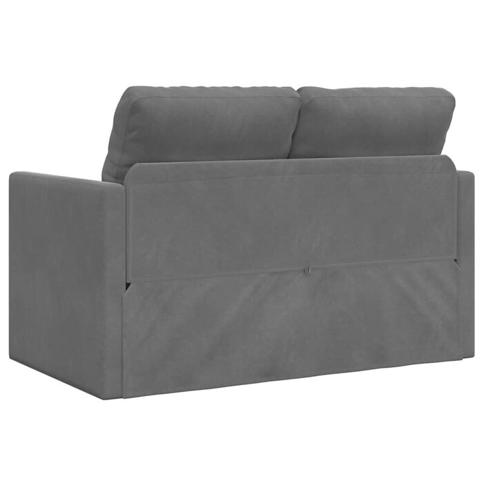 Vidaxl Boden-Schlafsofa 2-in-1, Samt, Dunkelgrau - Klappbar - Jetzt bis zu 34% sparen