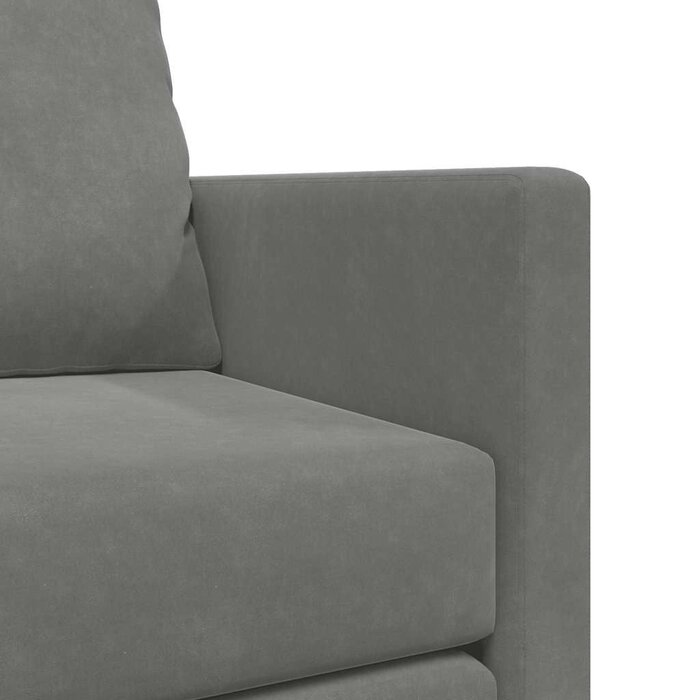 Vidaxl Boden-Schlafsofa 2-in-1, Samt, Dunkelgrau - Klappbar - Jetzt bis zu 34% sparen