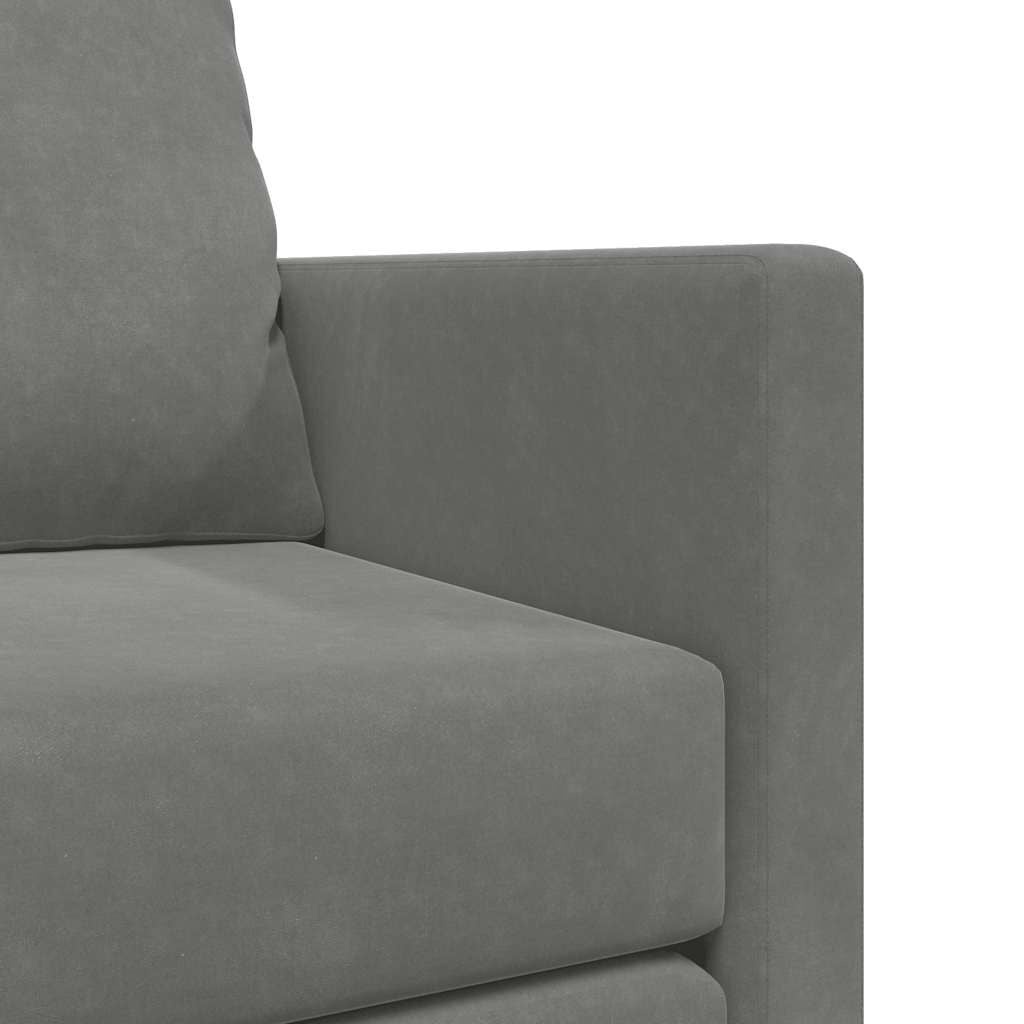 Vidaxl Boden-Schlafsofa 2-in-1, Samt, Dunkelgrau - Klappbar - Jetzt bis zu 34% sparen