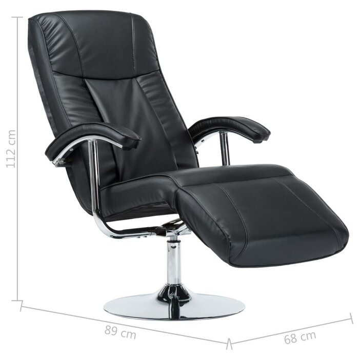 Vidaxl Eleganter Relaxsessel in Schwarz - Verstellbar - Outlet-Angebot bis zu 35% Rabatt