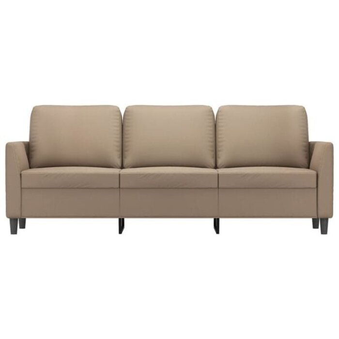 Vidaxl 3-Sitzer Sofa 180 cm Kunstleder Cappuccino - Bis zu 30% Rabatt