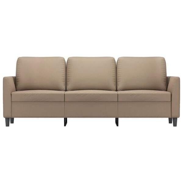Vidaxl 3-Sitzer Sofa 180 cm Kunstleder Cappuccino - Bis zu 30% Rabatt