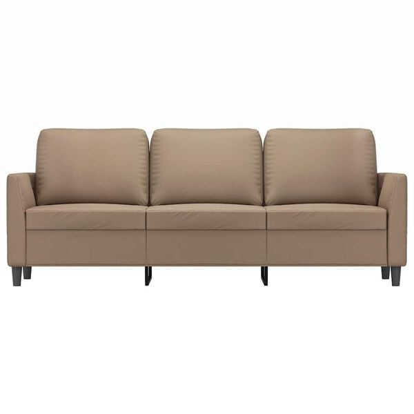 Vidaxl 3-Sitzer Sofa 180 cm Kunstleder Cappuccino - Bis zu 30% Rabatt