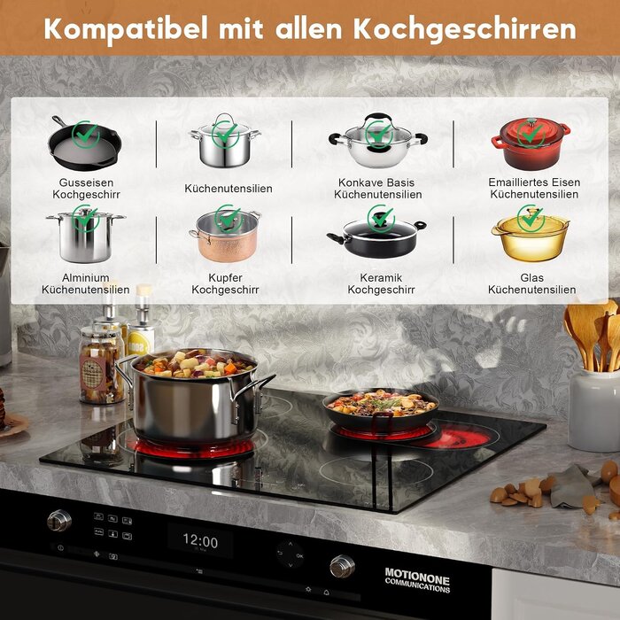 Glaskeramik-Kochfeld 60 cm mit 4 Zonen - Jetzt bis zu 30% günstiger sichern