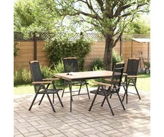 Vidaxl 4er-Set Klappbare Gartenstühle, Aluminium, Schwarz - 61% Rabatt