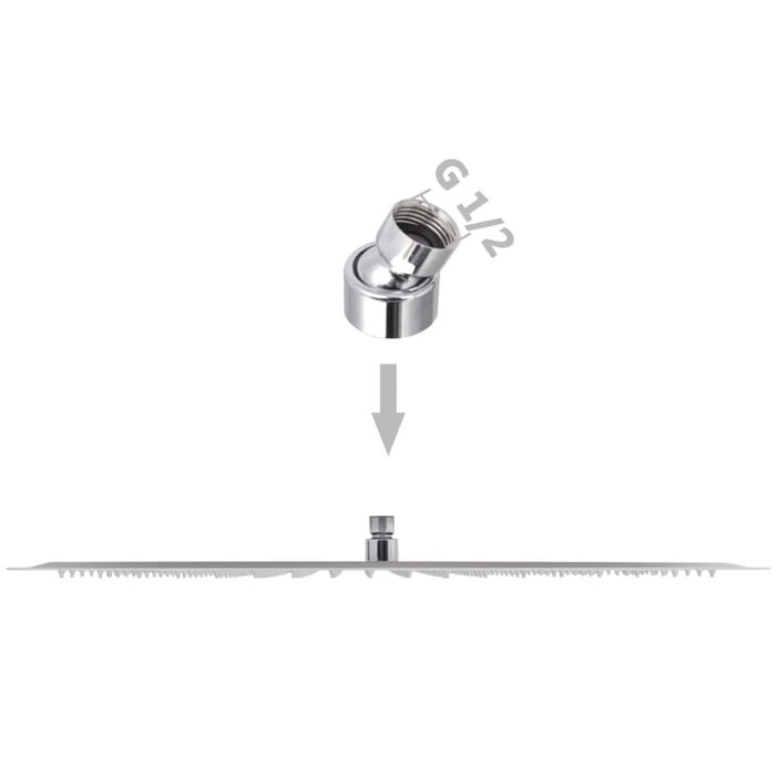 Vidaxl Großer quadratischer Regenduschkopf 50x50 cm - bis zu 34% Rabatt sparen