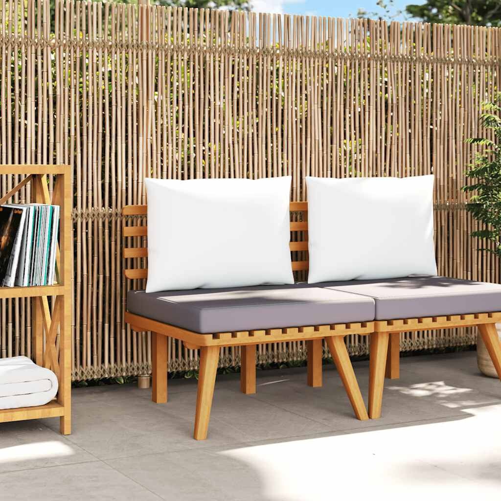 Vidaxl Gartenstuhl Akazienholz mit Polstern - Natur - bis zu 34% sparen