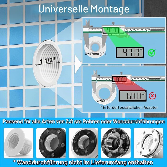 RGB LED-Poolbeleuchtung 6W 12V für 1,5"-Gewinde - Outlet bis zu 41% sparen