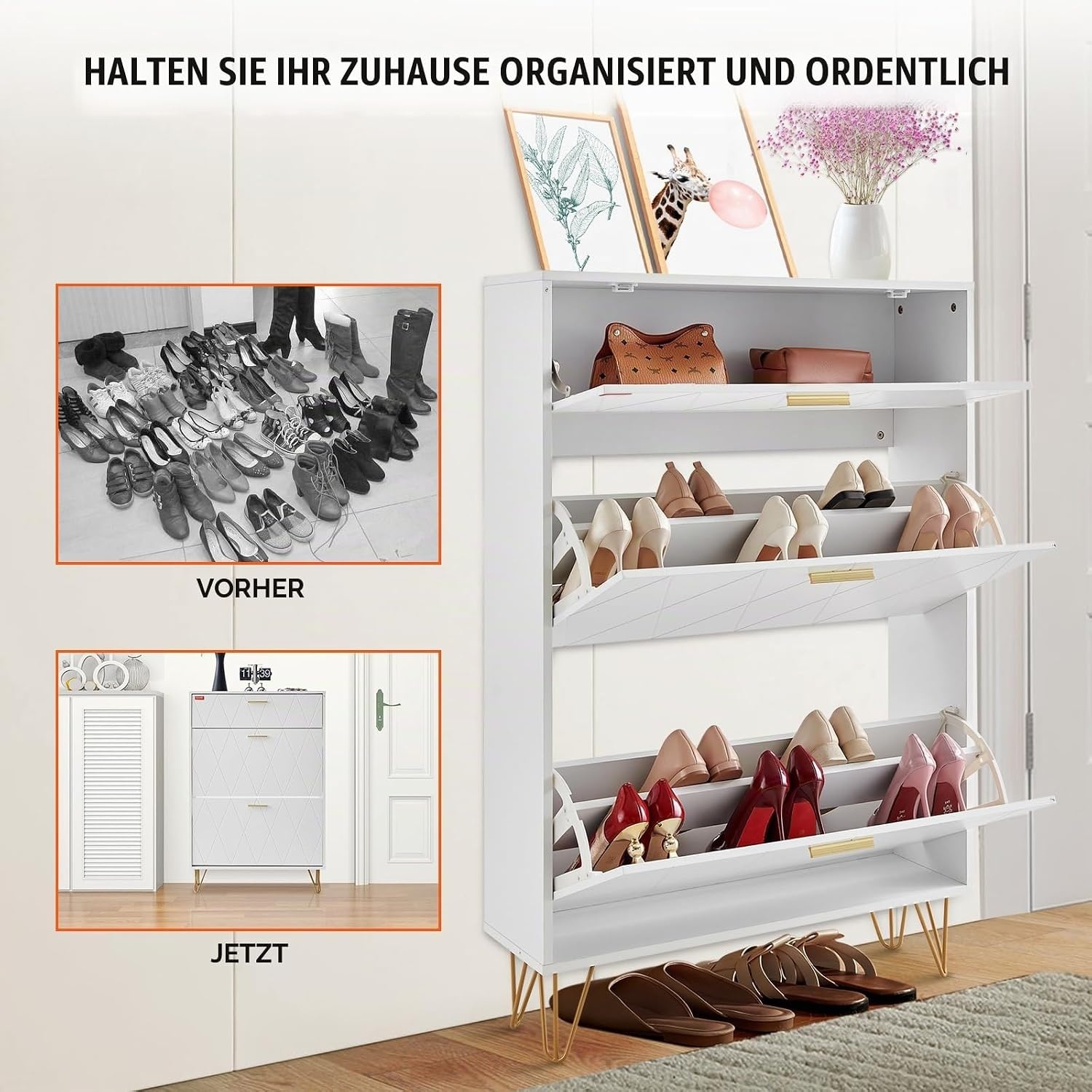 Schuhkipper mit 3 Klappen Weiß - Platzwunder, jetzt bis zu 45% reduziert