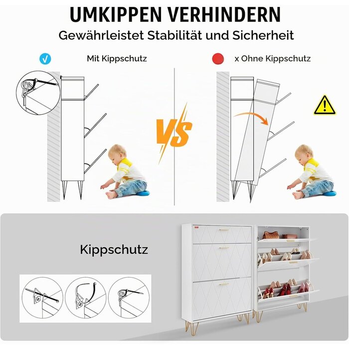 Schuhkipper mit 3 Klappen Weiß - Platzwunder, jetzt bis zu 45% reduziert