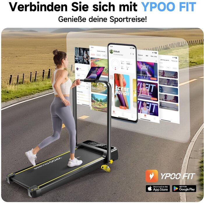 Kompaktes 3-in-1 Laufband, klappbar, bis zu 35% reduziert