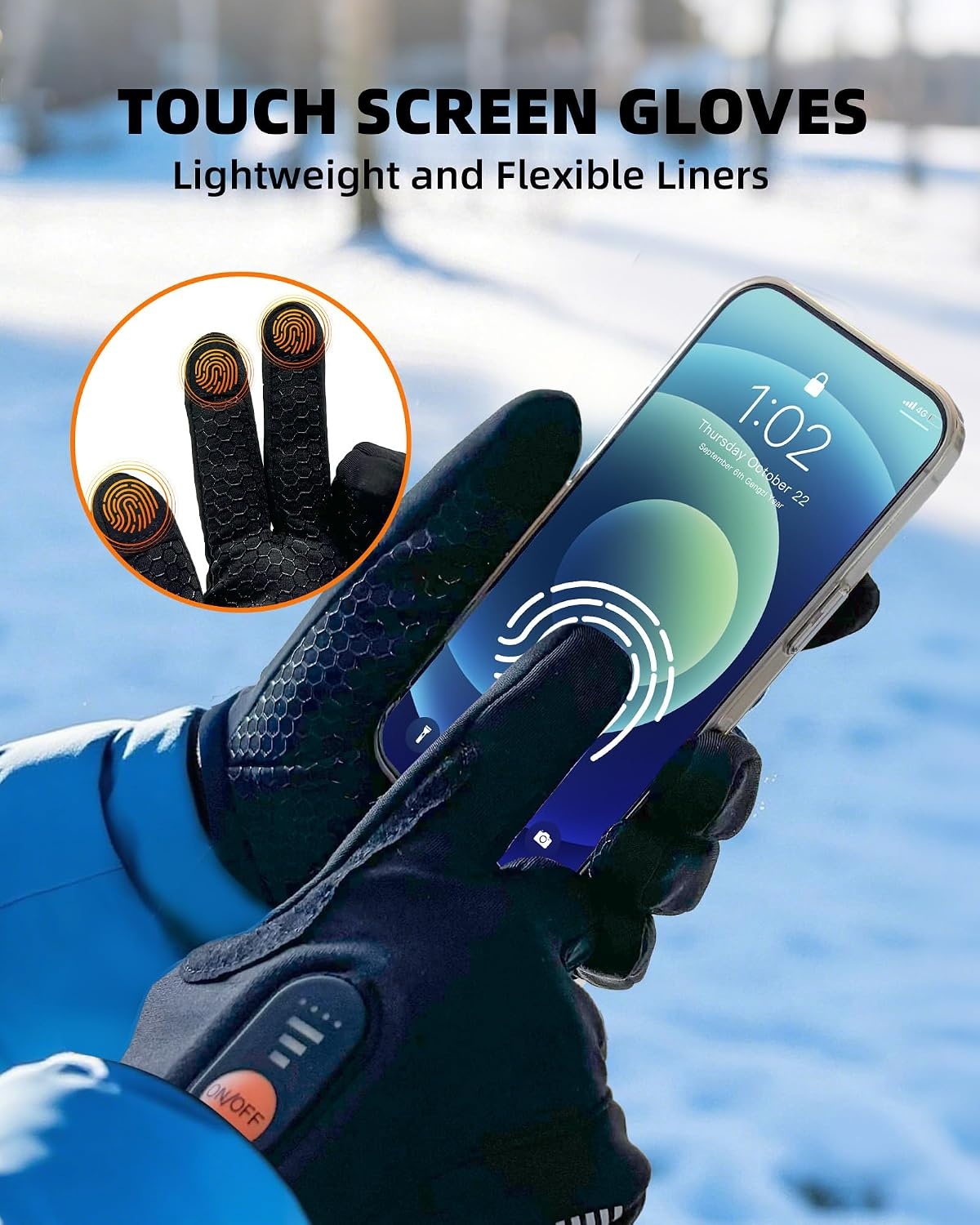 Beheizbare Thermo-Handschuhe XS-S, Touchscreen, 7.4V Akku - bis zu 78% Rabatt