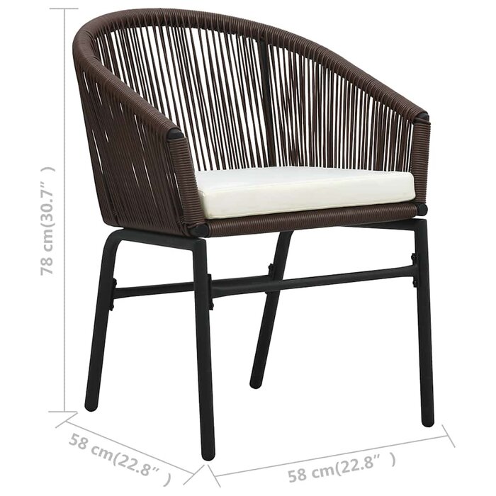 2er-Set Gartenstühle aus PE-Rattan - Braun - Jetzt bis zu 35% sparen
