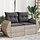Polyrattan Gartenbank 2-Sitzer, hellgrau - Jetzt bis zu 35% sparen!
