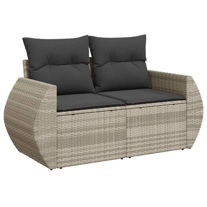 Polyrattan Gartenbank 2-Sitzer, hellgrau - Jetzt bis zu 35% sparen!