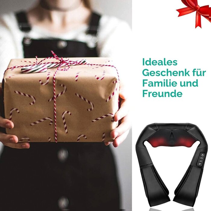 3D Shiatsu-Massagekissen mit Wärme - Schwarz - Bis zu 32% günstiger