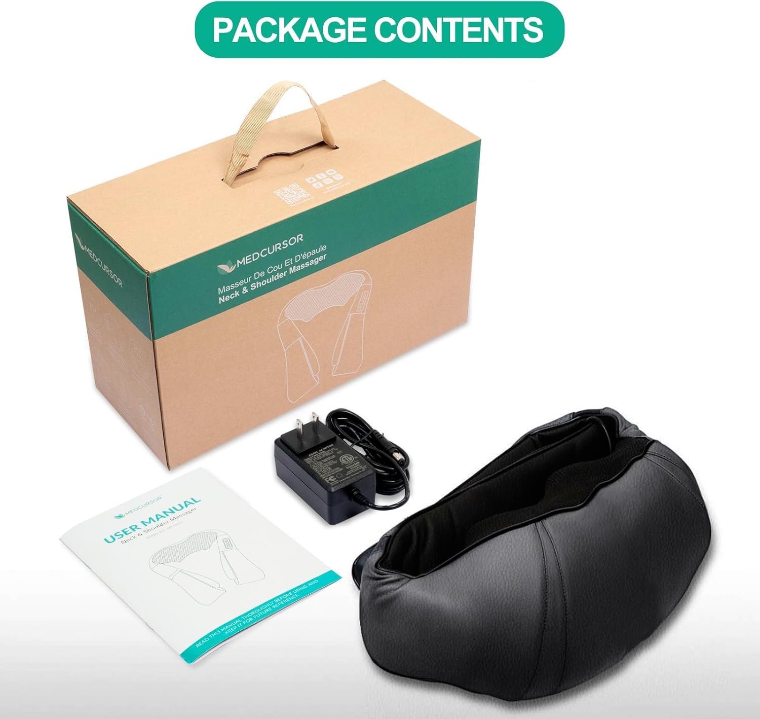 3D Shiatsu-Massagekissen mit Wärme - Schwarz - Bis zu 32% günstiger