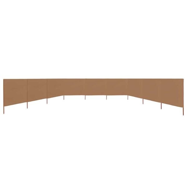 Vidaxl 9-teiliger Windschutz, 1200x120cm, Taupe - 58% Rabatt