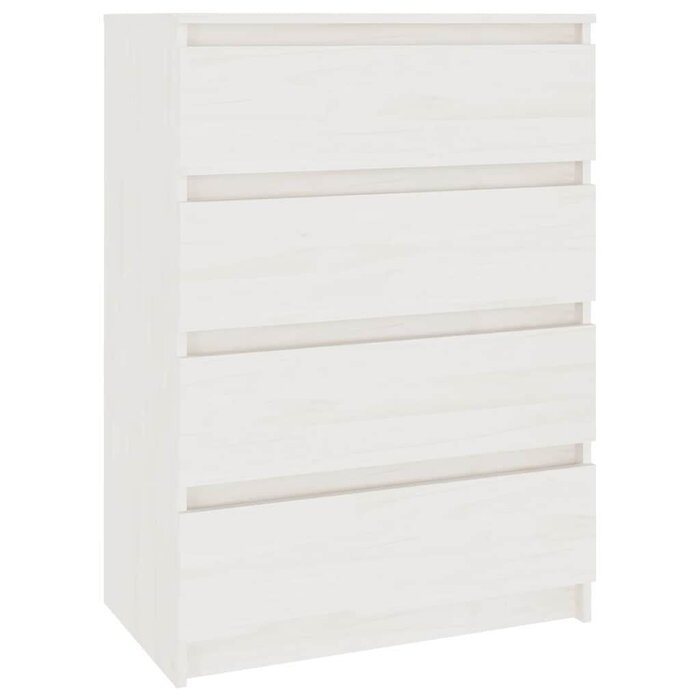Beistellschrank Kiefer Massivholz Weiß - 60x36x84 cm - bis zu 35% Rabatt