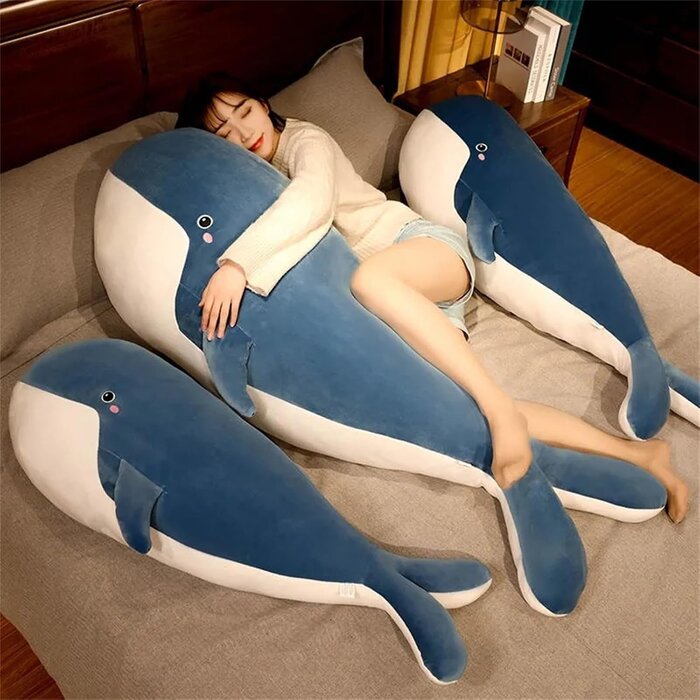 Riesen Wal Kuschelkissen 120 cm - Schwarz - Bis zu 28% Rabatt