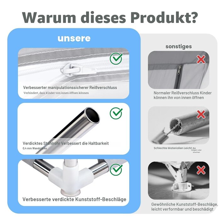 Großer Baby-Laufstall 150x150 cm - Grau - Outlet bis zu 34% Rabatt
